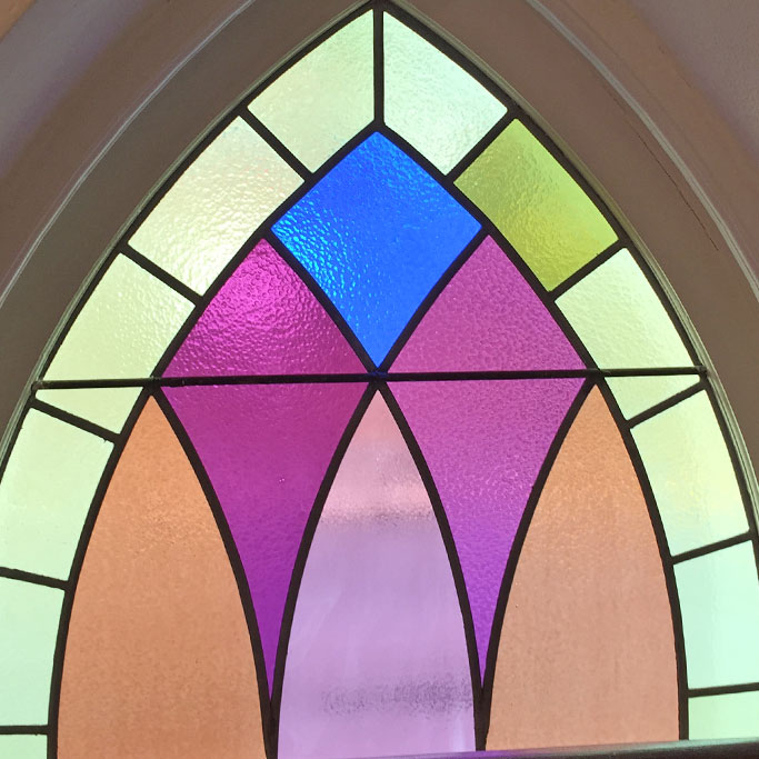 Stained glass at Historic B'nai Jacob Synagogue